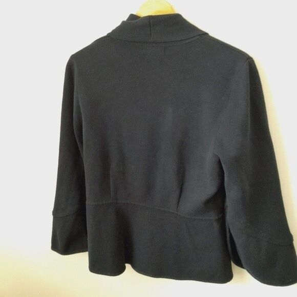 ALFANI Short Peacoat 2 Button Roll Collar Jacket 3 / 4 Wide Sleeves  sz: M - Picture 2 of 8